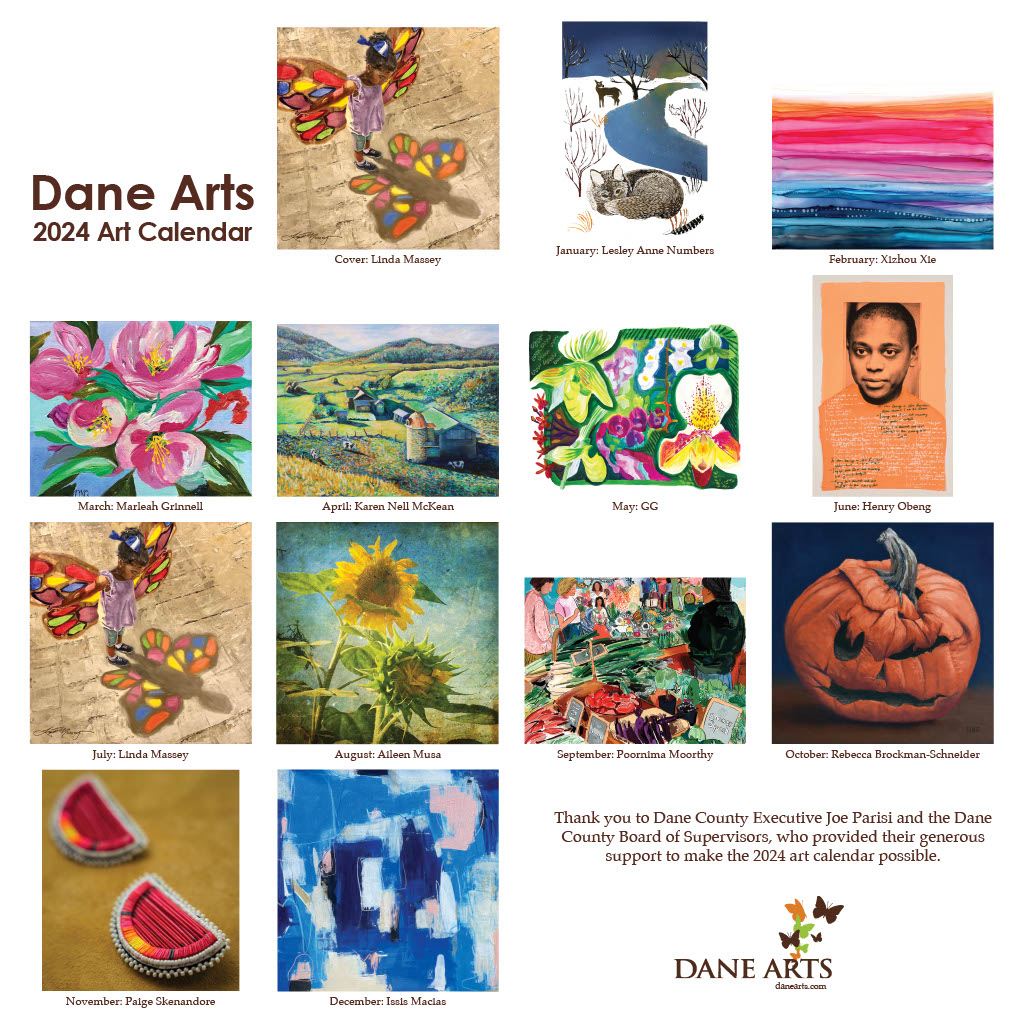 Dane Arts 2024 Calendar Artists