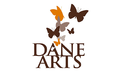 Two color, stacked Dane Arts logo